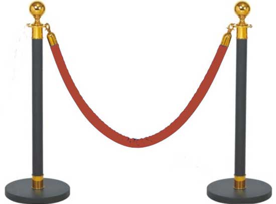 red velvet ropes and stanchions
